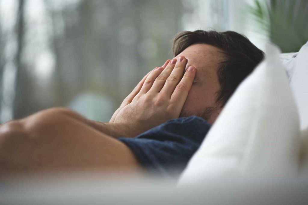 Man trying to sleep